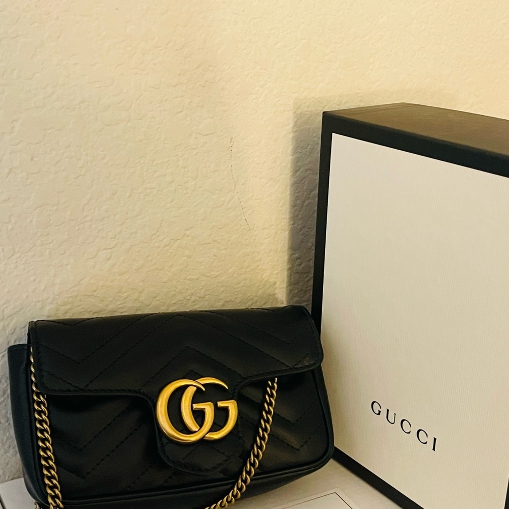 Authetic Gucci Marmont super mini bag - Picture 4 of 5